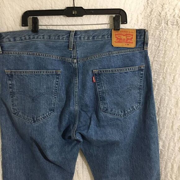 Levi's Drop Crop Button Fly Patchwork Men's Jeans Size 36 - Picture 7 of 10